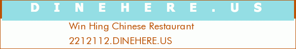 Win Hing Chinese Restaurant