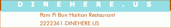 Pam Pi Bon Haitian Restaurant