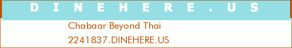 Chabaar Beyond Thai