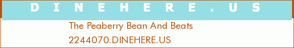 The Peaberry Bean And Beats