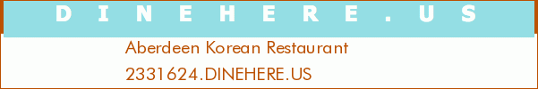 Aberdeen Korean Restaurant
