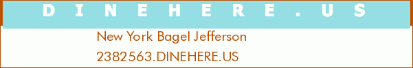 New York Bagel Jefferson
