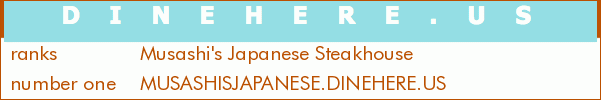 Musashi's Japanese Steakhouse