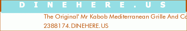 The Original' Mr Kabob Mediterranean Grille And Catering Berkley