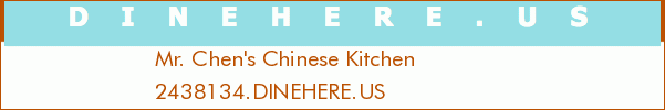 Mr. Chen's Chinese Kitchen