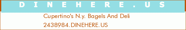 Cupertino's N.y. Bagels And Deli