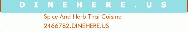 Spice And Herb Thai Cuisine