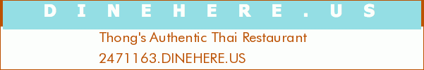 Thong's Authentic Thai Restaurant
