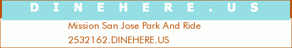 Mission San Jose Park And Ride