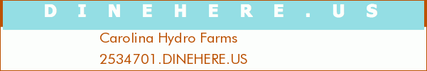 Carolina Hydro Farms