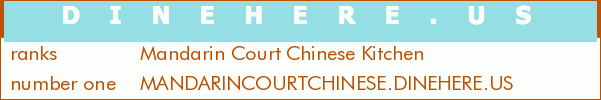 Mandarin Court Chinese Kitchen