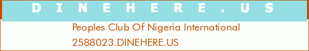 Peoples Club Of Nigeria International
