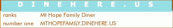 Mt Hope Family Diner