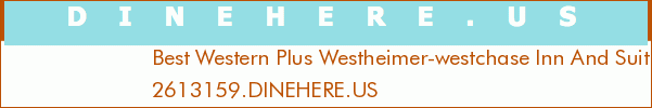 Best Western Plus Westheimer-westchase Inn And Suites