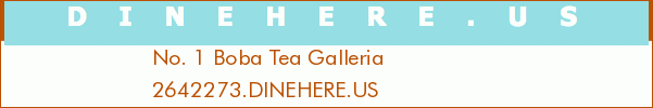No. 1 Boba Tea Galleria