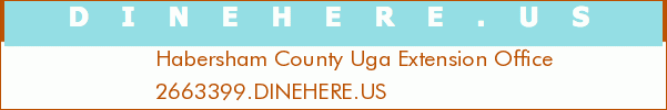 Habersham County Uga Extension Office