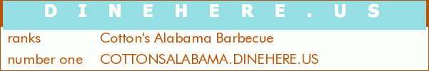 Cotton's Alabama Barbecue