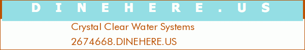 Crystal Clear Water Systems