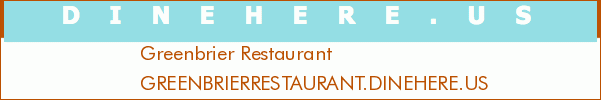 Greenbrier Restaurant