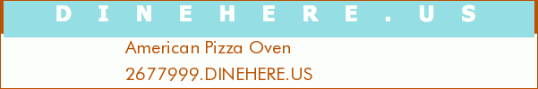American Pizza Oven