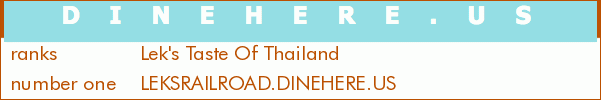 Lek's Taste Of Thailand
