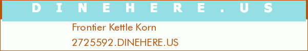 Frontier Kettle Korn