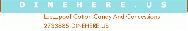 Leepoof Cotton Candy And Concessions
