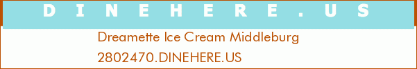 Dreamette Ice Cream Middleburg