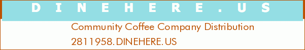 Community Coffee Company Distribution