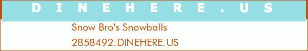 Snow Bro's Snowballs