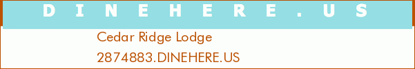 Cedar Ridge Lodge
