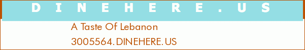 A Taste Of Lebanon
