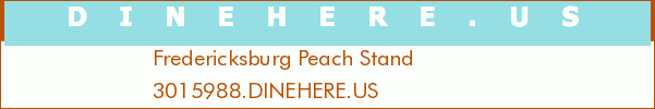 Fredericksburg Peach Stand