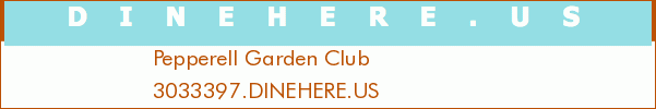 Pepperell Garden Club