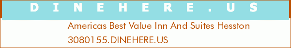 Americas Best Value Inn And Suites Hesston