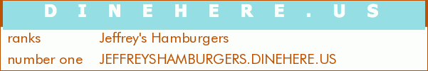 Jeffrey's Hamburgers