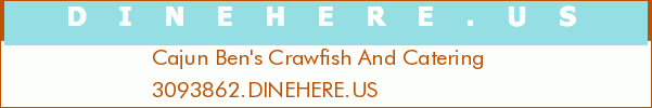 Cajun Ben's Crawfish And Catering