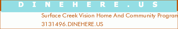 Surface Creek Vision Home And Community Program