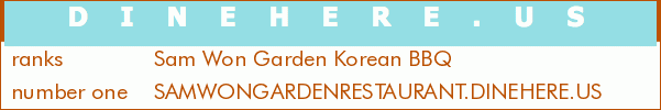 Sam Won Garden Korean BBQ