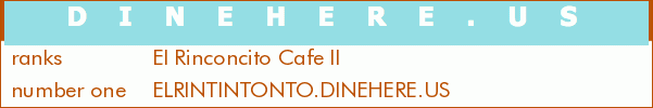 El Rinconcito Cafe II