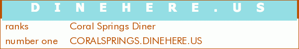 Coral Springs Diner