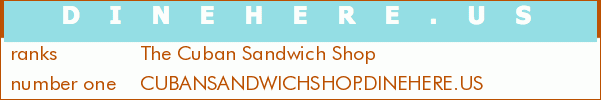 The Cuban Sandwich Shop