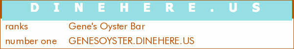 Gene's Oyster Bar