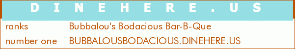 Bubbalou's Bodacious Bar-B-Que
