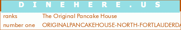 The Original Pancake House