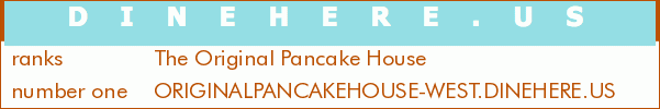 The Original Pancake House