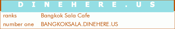 Bangkok Sala Cafe
