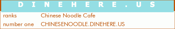 Chinese Noodle Cafe