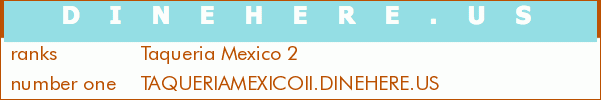 Taqueria Mexico 2