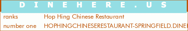 Hop Hing Chinese Restaurant